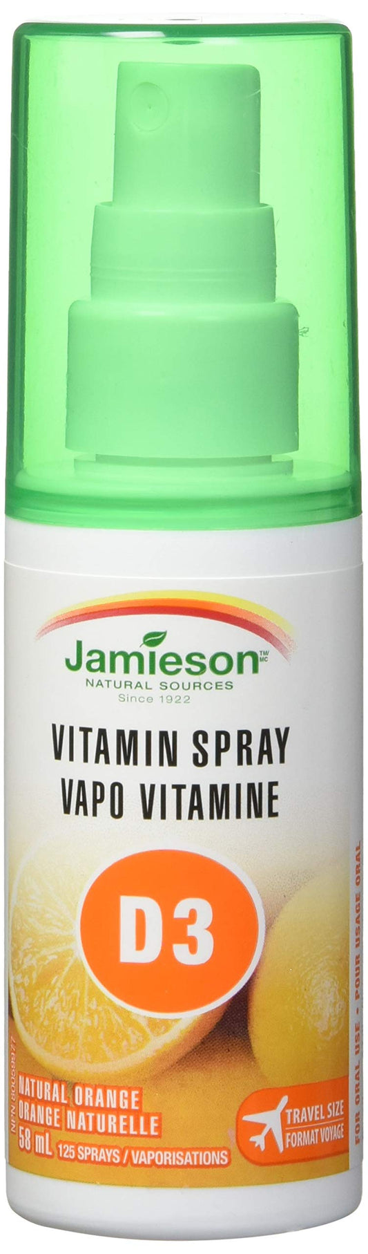 Vitamin D3 1,000 IU Spray - Natural Orange Flavour, 58 ml (Pack of 1)