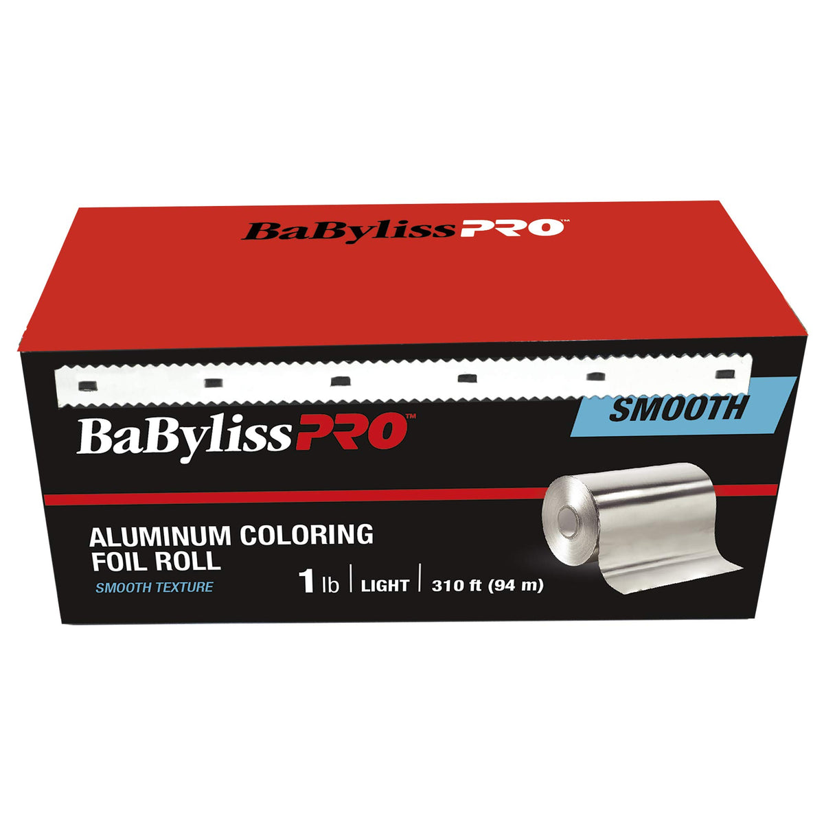 BaBylissPRO Aluminum Coloring Smooth Texture Foil Paper for Highlights, Hair Colouring, Hair Dye in Salon Hair Color, Barbershop or at Home DIY, 1 Pound Foil Roll, Lightweight 310 foot Roll