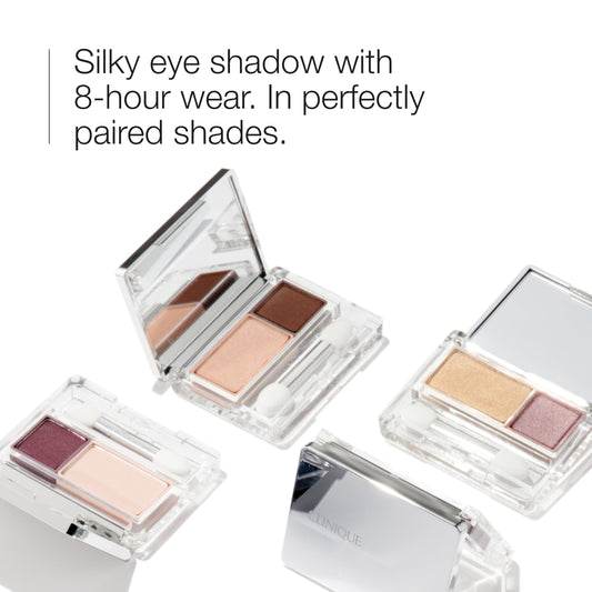 Clinique All About Shadow Duo Eye Shadow Makeup | Safe For Sensitive Eyes, Strawberry Fudge