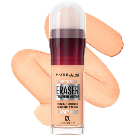 Maybelline Instant Age Rewind Eraser Foundation with Moisturizing ProVitamin B5, Ivory 120, 20 ml