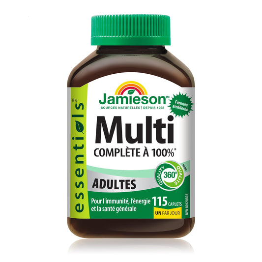 Jamieson 100% Complete Multivitamin for Adults, Supports Energy, Immunity & Overall Health