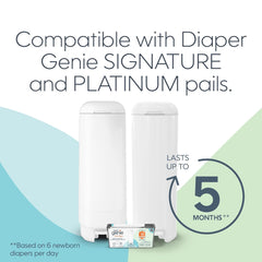 Diaper Genie Easy Roll Refill with 18 Bags - for the Diaper Genie Signature and Platinum pails | Lasts Up to 5 Months or Holds Up to 846 newborn Diapers Per Refill blue 1 Count