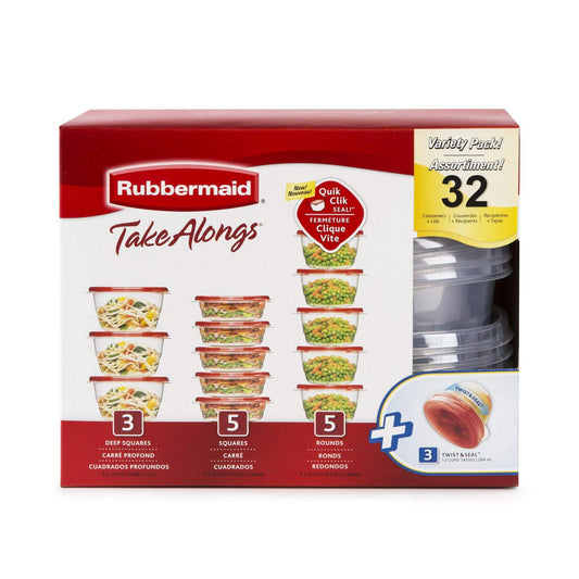 Rubbermaid TakeAlong Food Storage Container 32-pcs Set