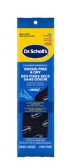 Dr. Scholl's® Stay Odor-Free & Dry Comfort Insoles with Odor-X®, Unisex Inserts, 1 Pair, Full Length Trim to Fit Men's Shoe Sizes (7-13) and Women's Shoe Sizes (5-10)