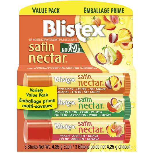 Blistex Satin Nectar Value Variety Pack 3 count