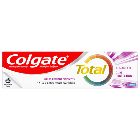 Colgate Total Gum Protection Toothpaste, 70 mL – Multi-Benefit Whitening Toothpaste for Sensitive Teeth, Fresh Breath, Plaque Control & Enamel Protection | Colgate Total Deep Clean