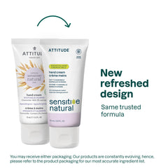 ATTITUDE Hand Cream for Sensitive Skin with Oat and Chamomile, EWG Verified, Dermatologically Tested, Vegan, 75 mL