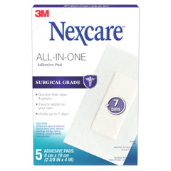 Nexcare™ All-in-One Adhesive Pad H3564-CA, 2 3/8 in x 4 in (6 cm x 10 cm), 5/Pack