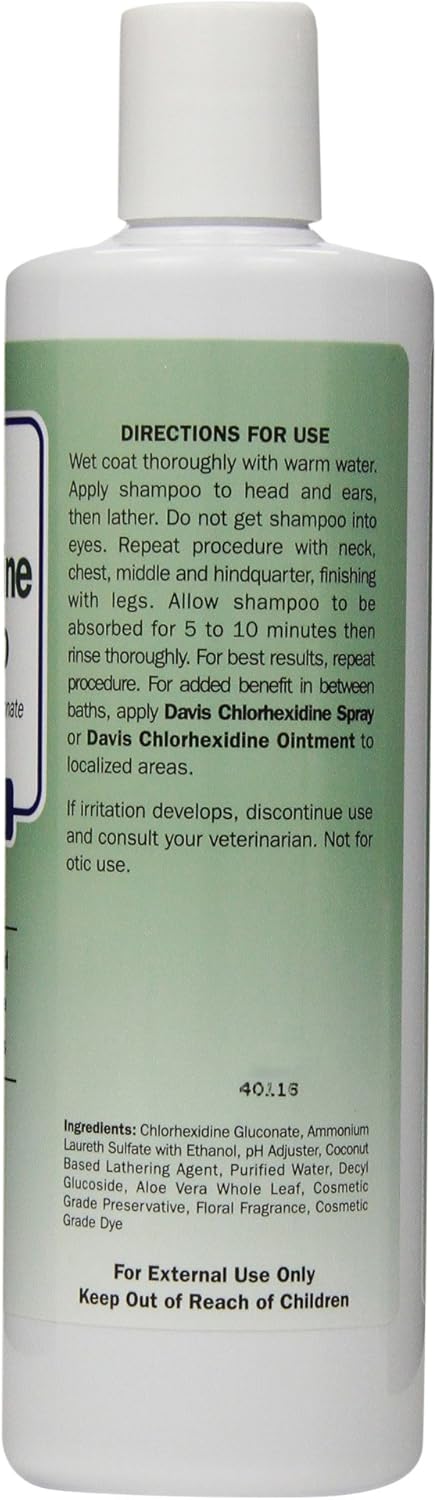 Davis Chlorhexidine Pet Shampoo, 12-Ounce