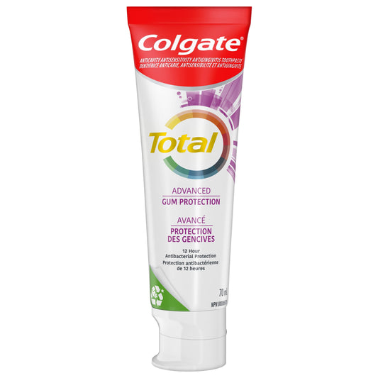 Colgate Total Gum Protection Toothpaste, 70 mL – Multi-Benefit Whitening Toothpaste for Sensitive Teeth, Fresh Breath, Plaque Control & Enamel Protection | Colgate Total Deep Clean