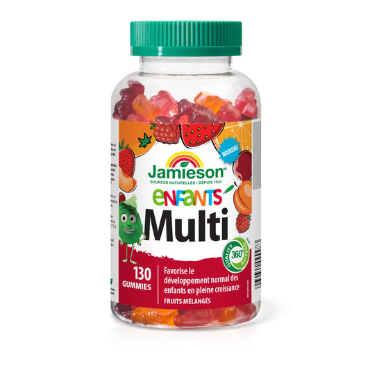 Jamieson Kids Multivitamin Gummies Mixed Fruit Flavour, 130 Count