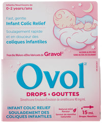 Ovol Drops - Fast, Gentle Infant Colic Relief, Made in Canada, 15mL