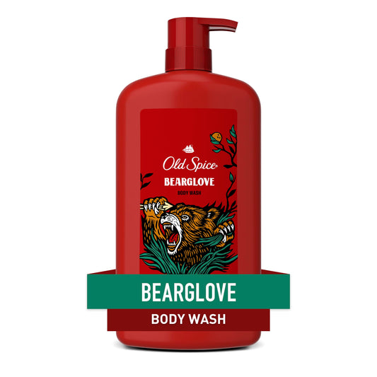 Old Spice Body Wash for Men, Bearglove, Long Lasting Lather, 987 mL