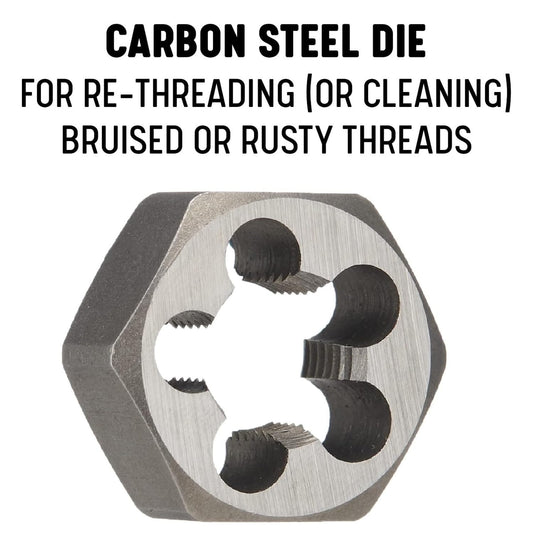 Drill America DWT Series Qualtech Carbon Steel Hex Threading Die, M16 x 2 Size (Pack of 1)