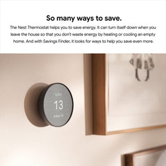 Google Nest Thermostat - Smart Thermostat for Home - Programmable WiFi Thermostat - Sand