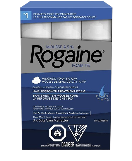 Men's ROGAINE 5% Minoxidil Unscented Foam (3 Month Supply)