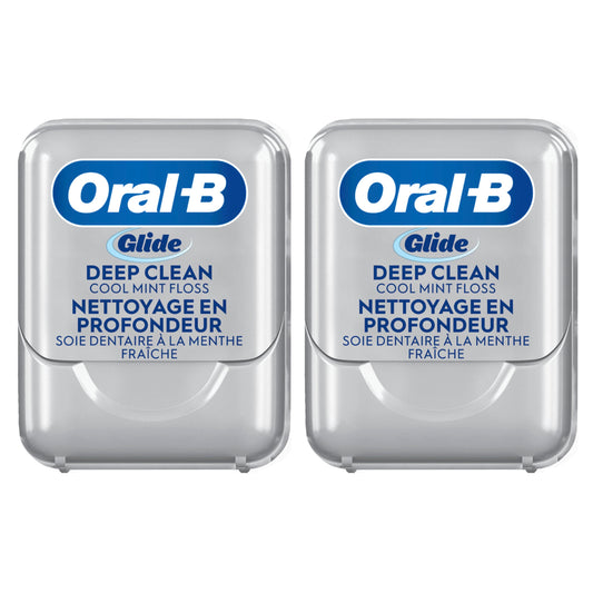 Oral-B Glide Pro-Health Deep Clean Cool Mint Dental Floss, Value 2 Pack (40m Each)