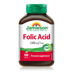 Jamieson Folic Acid 1000mcg 100's 100 Tablets