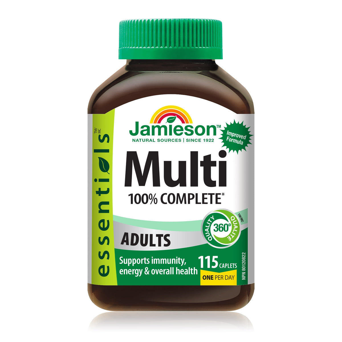 Jamieson 100% Complete Multivitamin for Adults, Supports Energy, Immunity & Overall Health