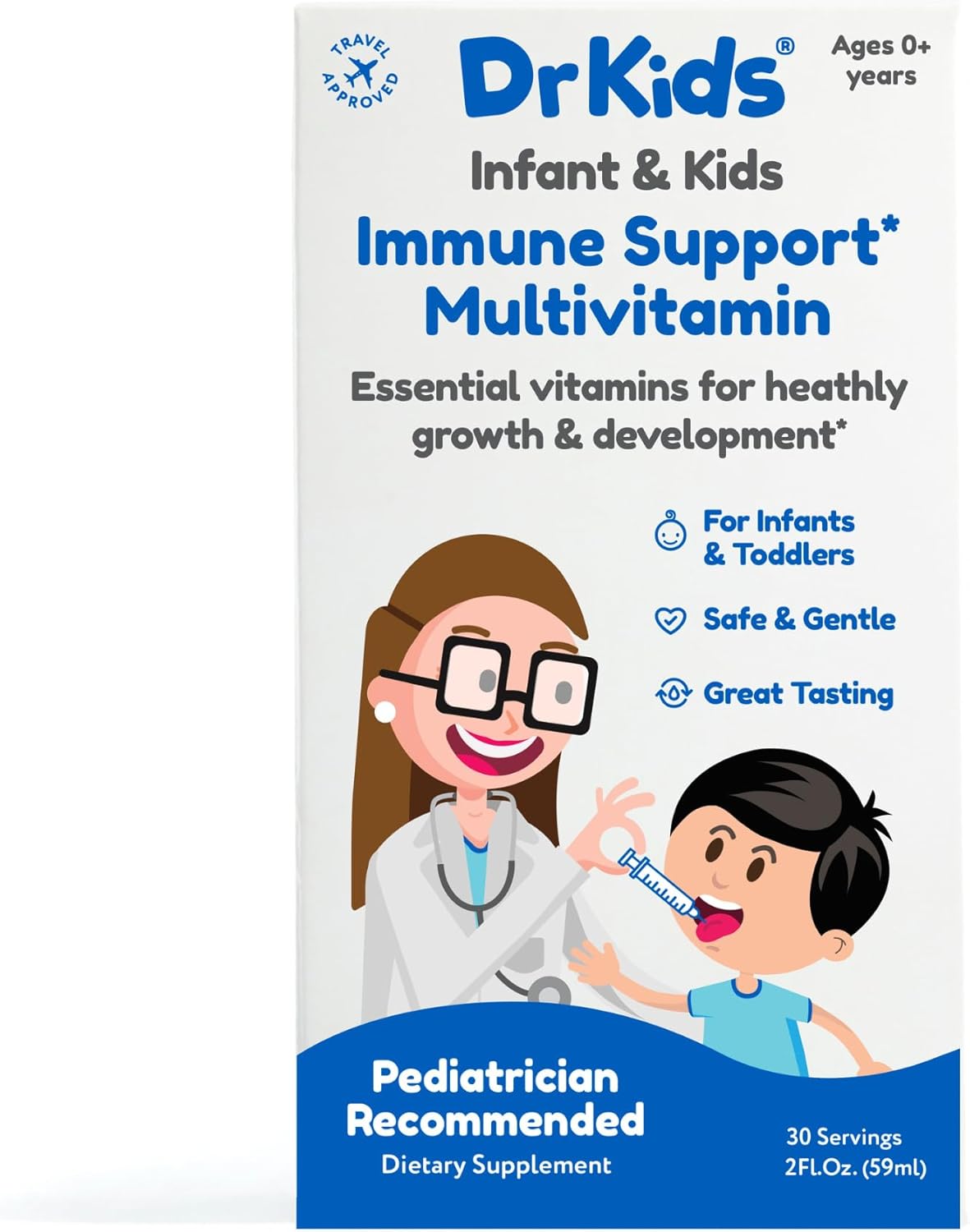 CoraCue Immune Support Liquid Multivitamin for Infants & Toddlers, 2 Ounce