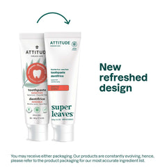 ATTITUDE Fluoride-Free Toothpaste, Plant- and Mineral-Based Ingredients, Vegan, Cruelty-Free and Sugar-Free, Sensitive, Spearmint, 120 grams