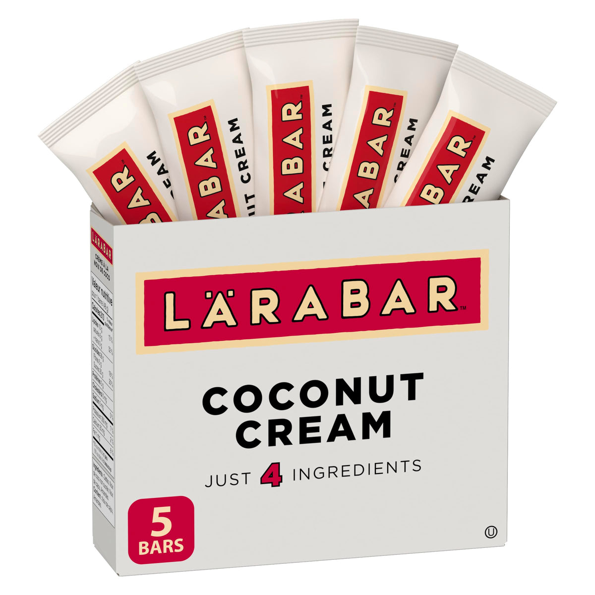 LÄRABAR Coconut Cream, Fruit and Nut Energy Bar, Pack of 5 Bars, Gluten Free, Vegan, Snack Bars