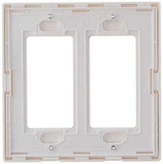 2-Gang Decora Screwless Wallplate, White