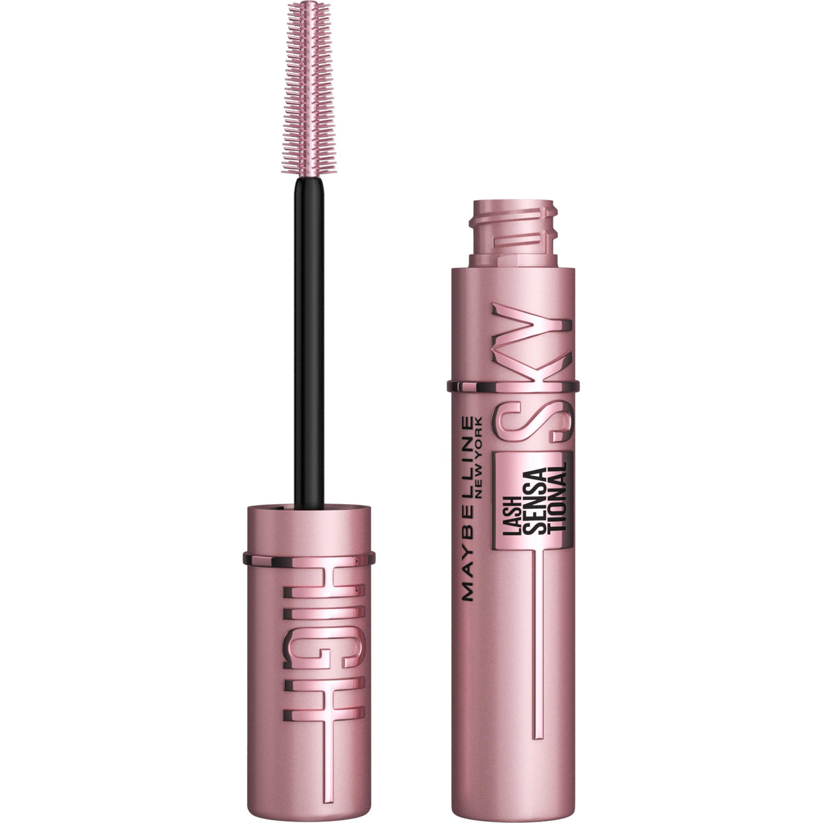 Maybelline New York Lash Sensational Sky High Washable Eyelash Mascara Makeup, Volumizing, Lengthening, Defining, Curling, Multiplying, Buildable Formula, Blackest Black, 7.2 ml