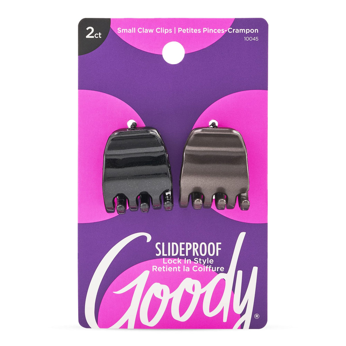 Goody Color - Mini Claw Clip With Slide Proof, Black