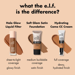 e.l.f. Soft Glam Foundation, Medium Coverage, Long-Lasting & Buildable Foundation For A Smooth, Satin Finish, Vegan & Cruelty-Free, 61 Rich Cool