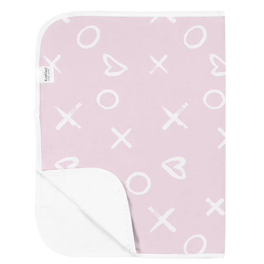 Kushies Baby Deluxe Flat Waterproof Changing Pad Liners, 20 x 30", Pink XO