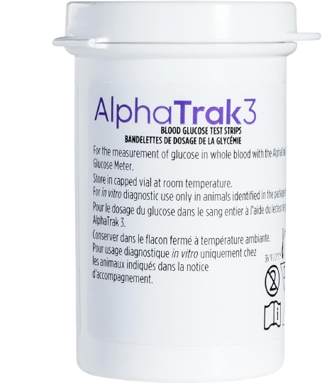 AlphaTrak3 Pet Blood Glucose Testing Strips 50 Count for Cats & Dogs