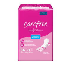 Carefree Acti-Fresh Thin Panty Liners, Soft and Flexible Feminine Care Protection, Regular, 54 Count