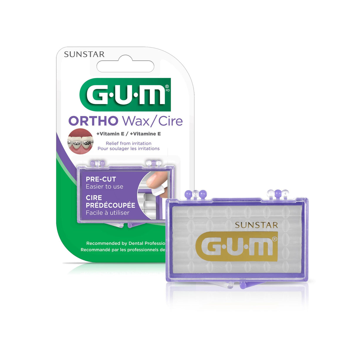 GUM - 723RQC Orthodontic Wax with Vitamin E and Aloe Vera, for Braces, Wires & Partial Dentures