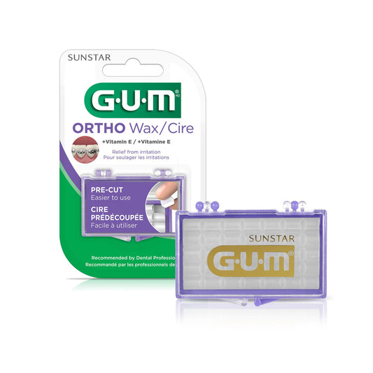 GUM - 723RQC Orthodontic Wax with Vitamin E and Aloe Vera, for Braces, Wires & Partial Dentures