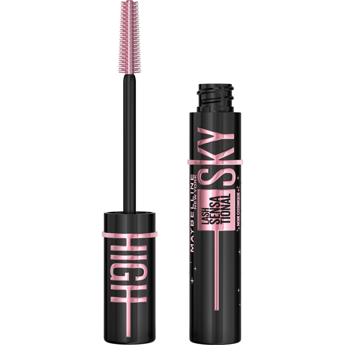 Maybelline New York Lash Sensational Sky High Washable Eyelash Mascara Makeup, Volumizing, Lengthening, Defining, Curling, Multiplying, Buildable Formula, Intense Black, 7.2 ml