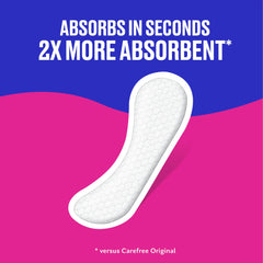 Carefree Acti-Fresh Thin Panty Liners, Soft and Flexible Feminine Care Protection, Regular, 54 Count