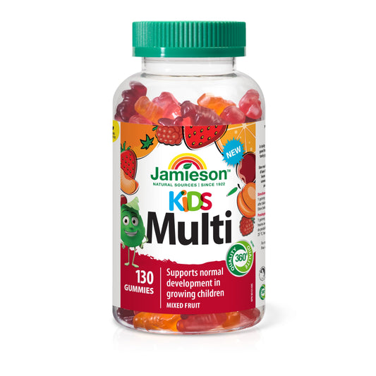 Jamieson Kids Multivitamin Gummies Mixed Fruit Flavour, 130 Count