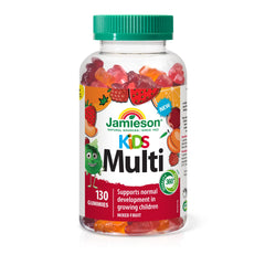 Jamieson Kids Multivitamin Gummies Mixed Fruit Flavour, 130 Count