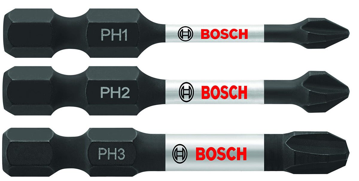 BOSCH ITPHV203 3 pc. Impact Tough 2 in. Phillips Power Bit Set