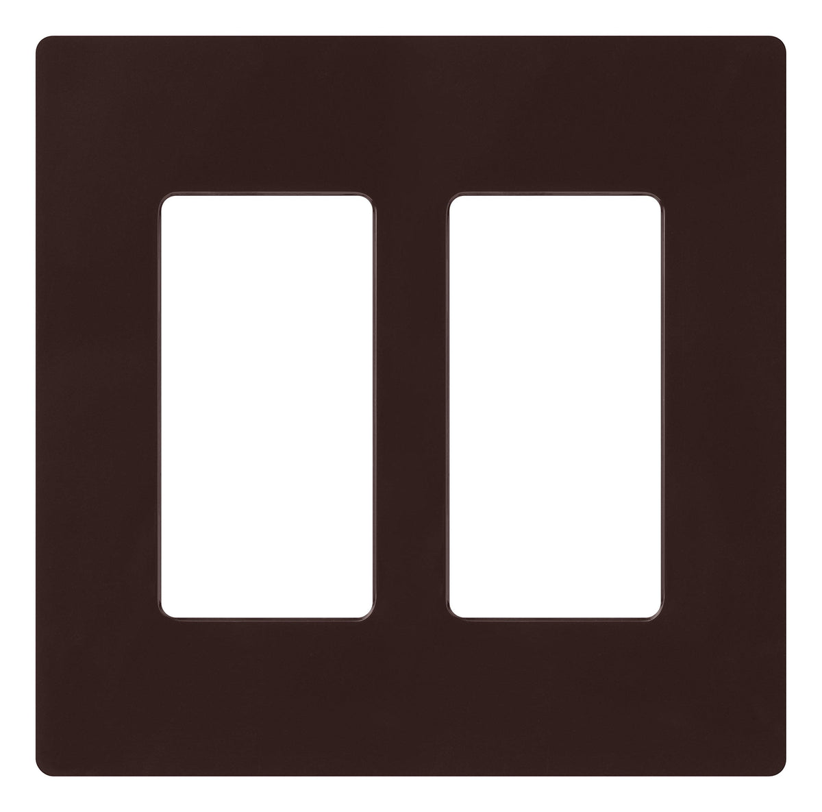 Lutron Claro 2 Gang Decorator/Rocker Wallplate, Gloss | CW-2-BR | Brown