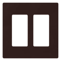 Lutron Claro 2 Gang Decorator/Rocker Wallplate, Gloss | CW-2-BR | Brown