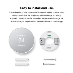 Google Nest Thermostat - Smart Thermostat for Home - Programmable WiFi Thermostat - Sand