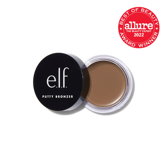 e.l.f. Putty Bronzer, Creamy & Highly Pigmented Formula, Creates a Long-Lasting Bronzed Glow, Infused with Argan Oil & Vitamin E, Honey Drip, 0.35 Oz (10g)