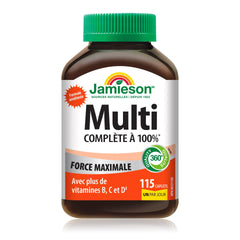 Jamieson 100% Complete Multivitamin Max Strength, With More B, C & D Vitamins