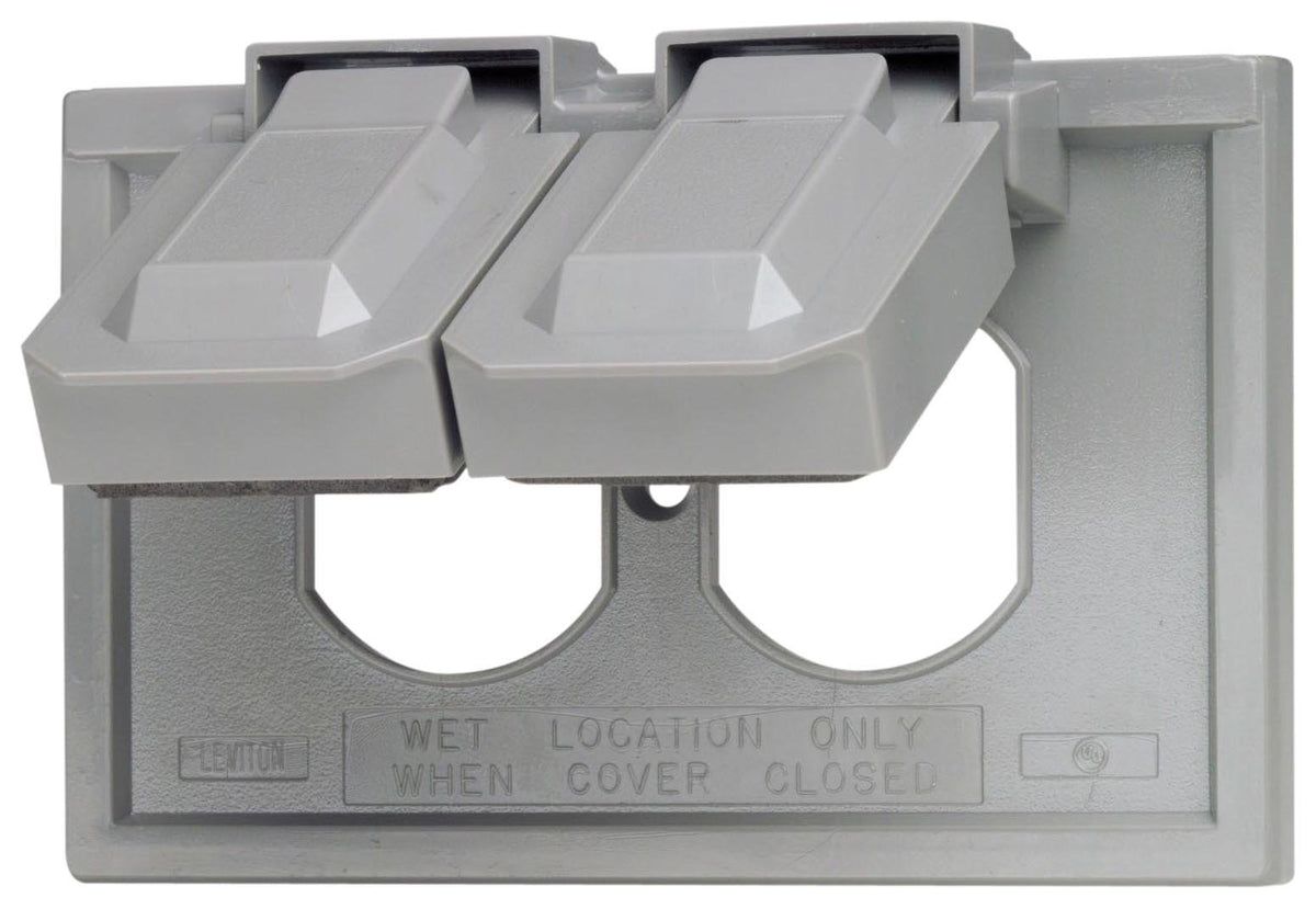 Leviton 4976-GY 1 Gang Duplex Device Wall Plate Cover, Gray