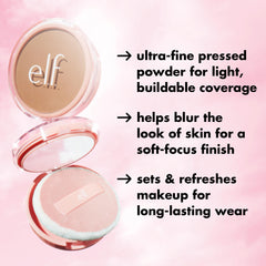 e.l.f. Halo Glow Powder Filter, Ultra-fine Finishing Powder, Smooths The Look of Pores & Fine Lines, Creates A Soft-Focus Glow, Vegan & Cruelty-Free, Rich Cool