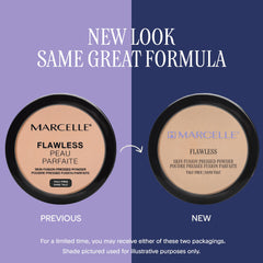 Marcelle Flawless Skin Fusion Pressed Powder, Buff Beige, Talc-Free, Natural Matte Finish, Silky Texture, Hypoallergenic, Fragrance-Free, Cruelty-Free, Paraben-Free, Non-Comedogenic, Mineral Oil-Free, 7 g