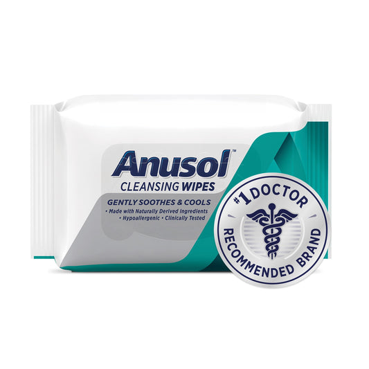 Anusol Cleansing, Hypoallergenic, Cooling Flushable Wipes, 40 Count