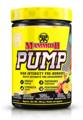 MAMMOTH PUMP – Pre Workout Powder, Superior Muscle Pumps, Increase Strength & Endurance, Explosive Power & Energy Supplement, Heightened Focus, Quick Recovery, Reduced Soreness (60 Serves, Fruit Punch)